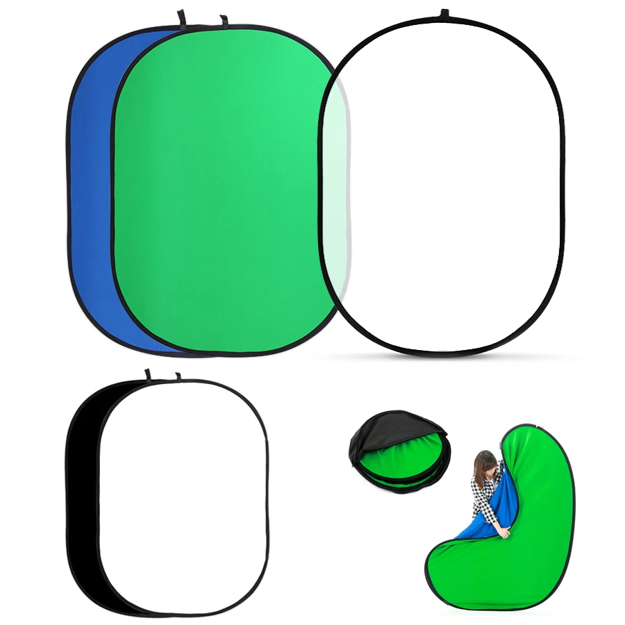 Green Screen Collapsible - TENWISH 100*150 cm/200*150 cm 2in1 pliable