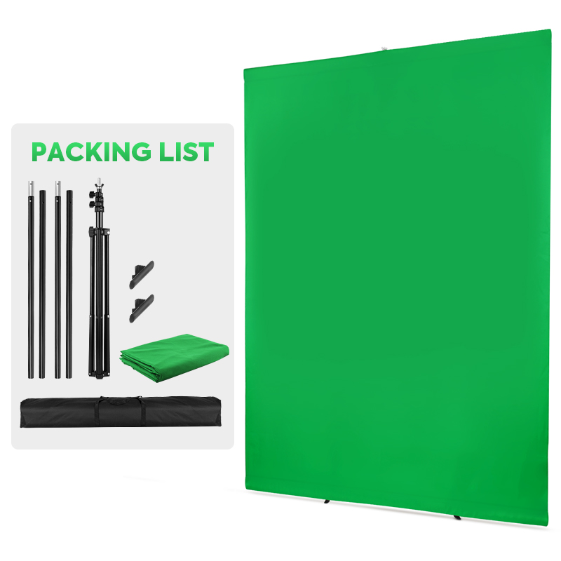 Green Screen Collapsible - Kit de support avec toile de