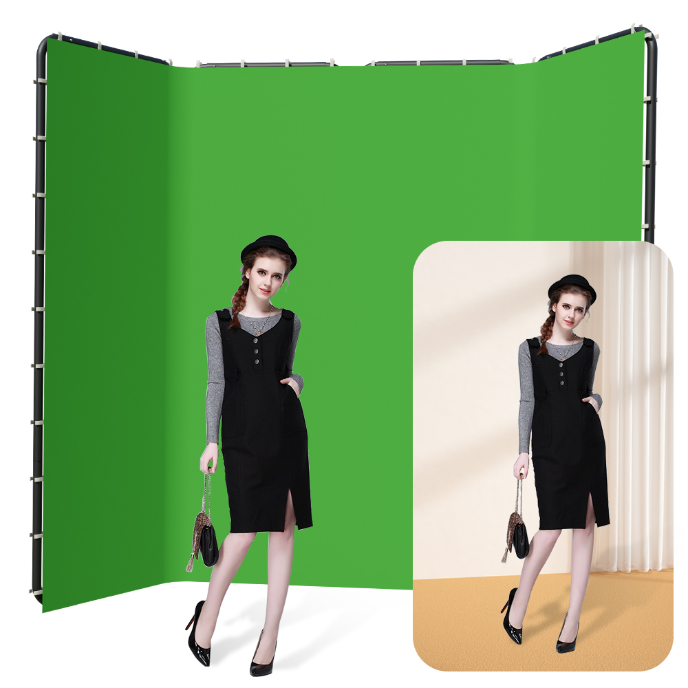 Green Screen Collapsible - Support de fond photo SH 2,4x4M