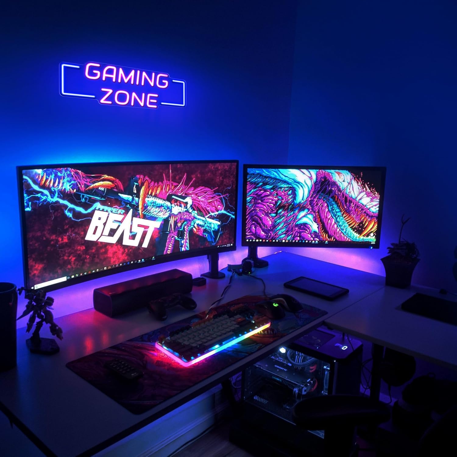 Enseigne néon Gaming Zone, lum - Esports Gaming Room avis et prix