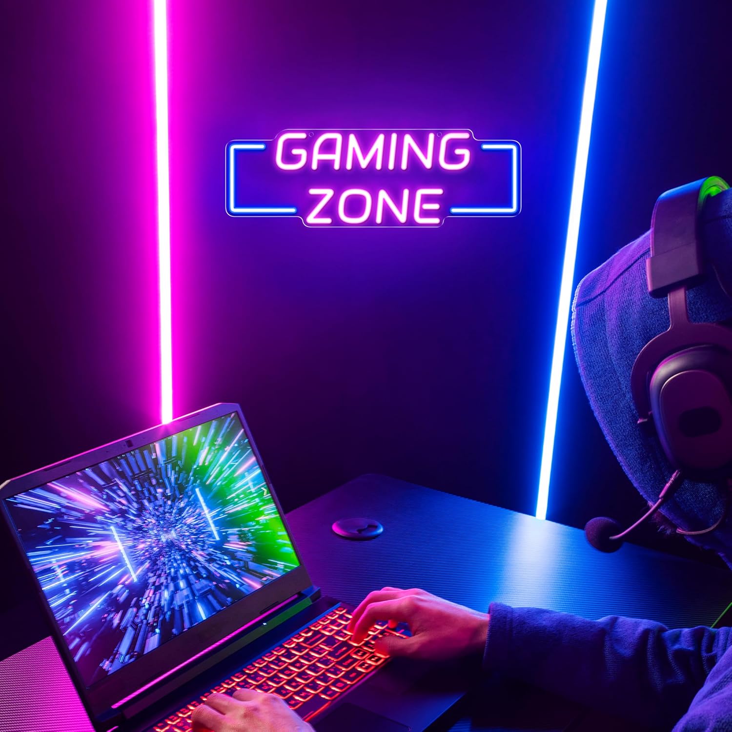 Enseigne néon Gaming Zone, lum - Esports Gaming Room avis et prix