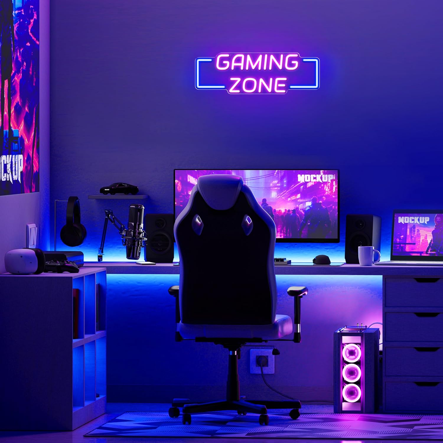 Enseigne néon Gaming Zone, lum - Esports Gaming Room avis et prix