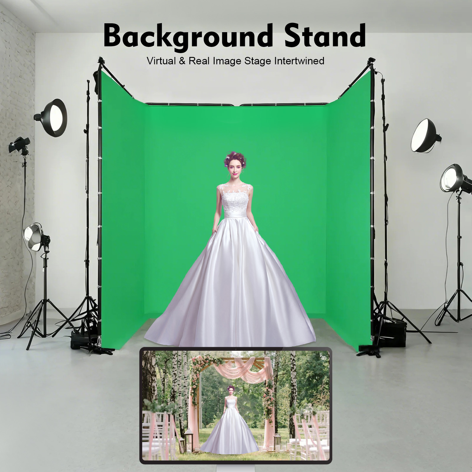 Support de toile de fond photo - Green Screen Collapsible avis et prix
