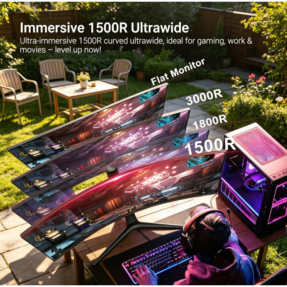 Moniteur de jeu incurvé Garden - Gaming Monitor Curved avis et prix