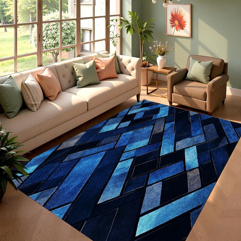 Tapis géométrique patchwork bl - Esports Gaming Room avis et prix