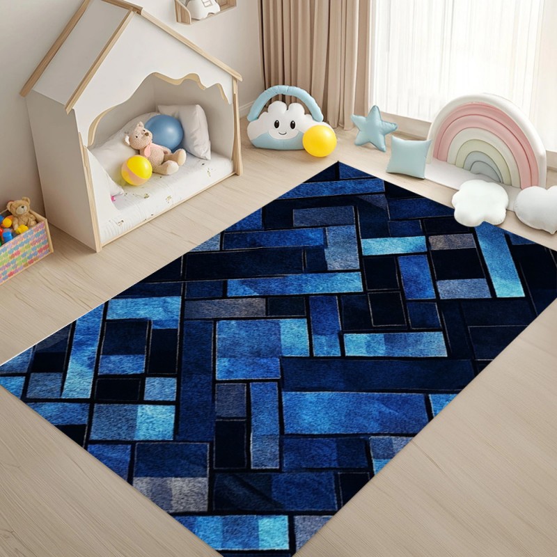 Tapis géométrique patchwork bl - Esports Gaming Room avis et prix